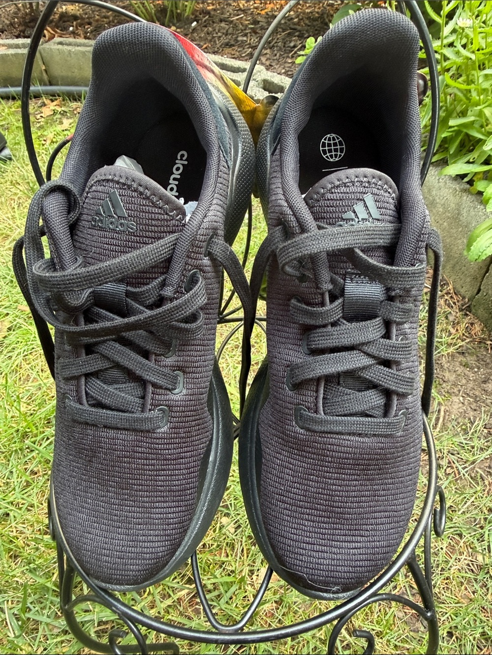 adidas Black Men's Cloudfoam Knit Sneakers